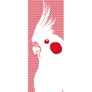 手ぬぐい　オカメインコ横顔